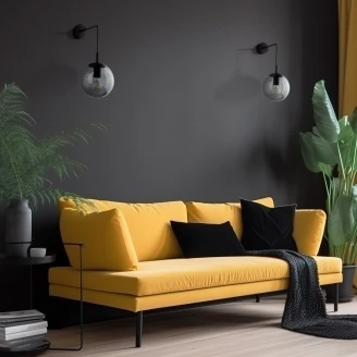 Vegglampe Hornavan Grafitt Blank