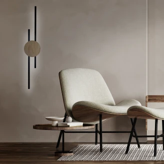 Vegglampe Koster Duo Svart, Tre Matt