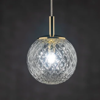 Hengelampe <strong>Månsken</strong>  Transparent Ø 14 cm