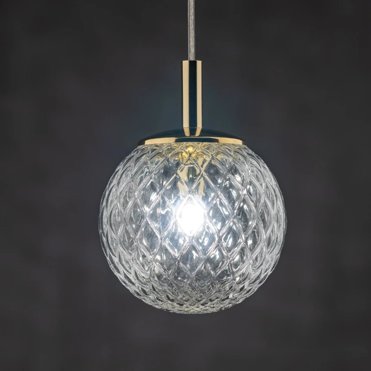 Hengelampe Månsken Transparent Ø 14 cm