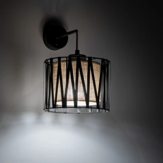 Vegglampe <strong>Tora</strong>  Svart Brun Matt