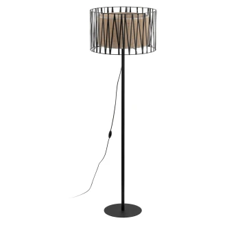 Gulvlampe <strong>Tora</strong>  Svart Brun Matt
