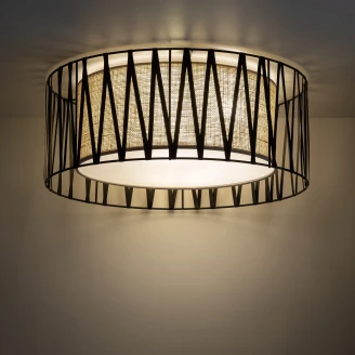 Taklampe <strong>Tora</strong>  Svart Brun Matt 50 cm