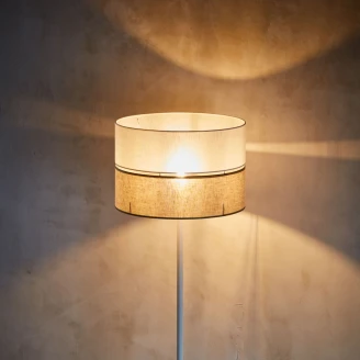 Gulvlampe Rustico Hvit, Beige Matt