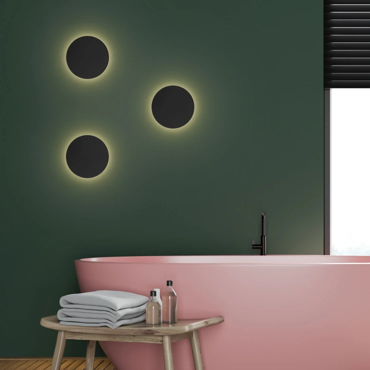 Vegglampe Åland Svart Matt Ø 20 cm