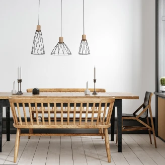 Hengelampe Vara Trio Svart Matt