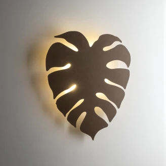Vegglampe <strong>Monstera Leaves</strong>  XL Brun Matt