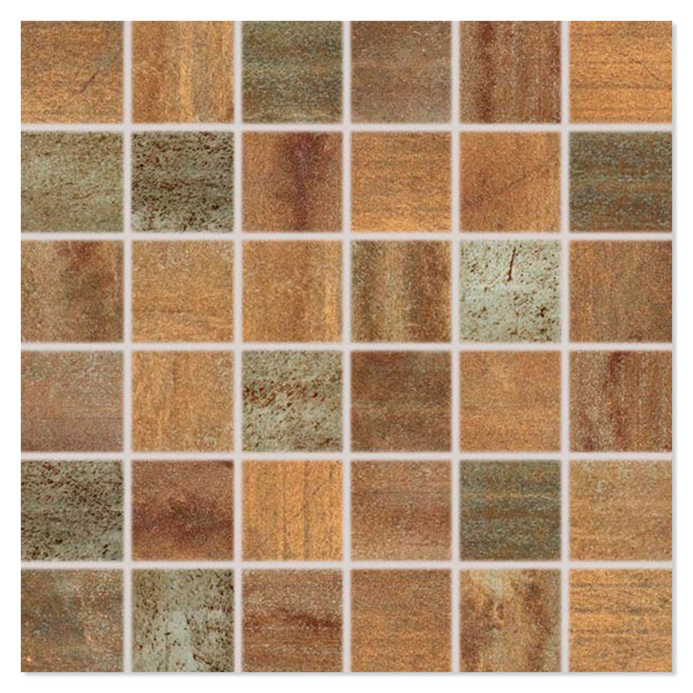 Mosaikk Veggflis Rush Brons Matt 30x30 (5x5) cm