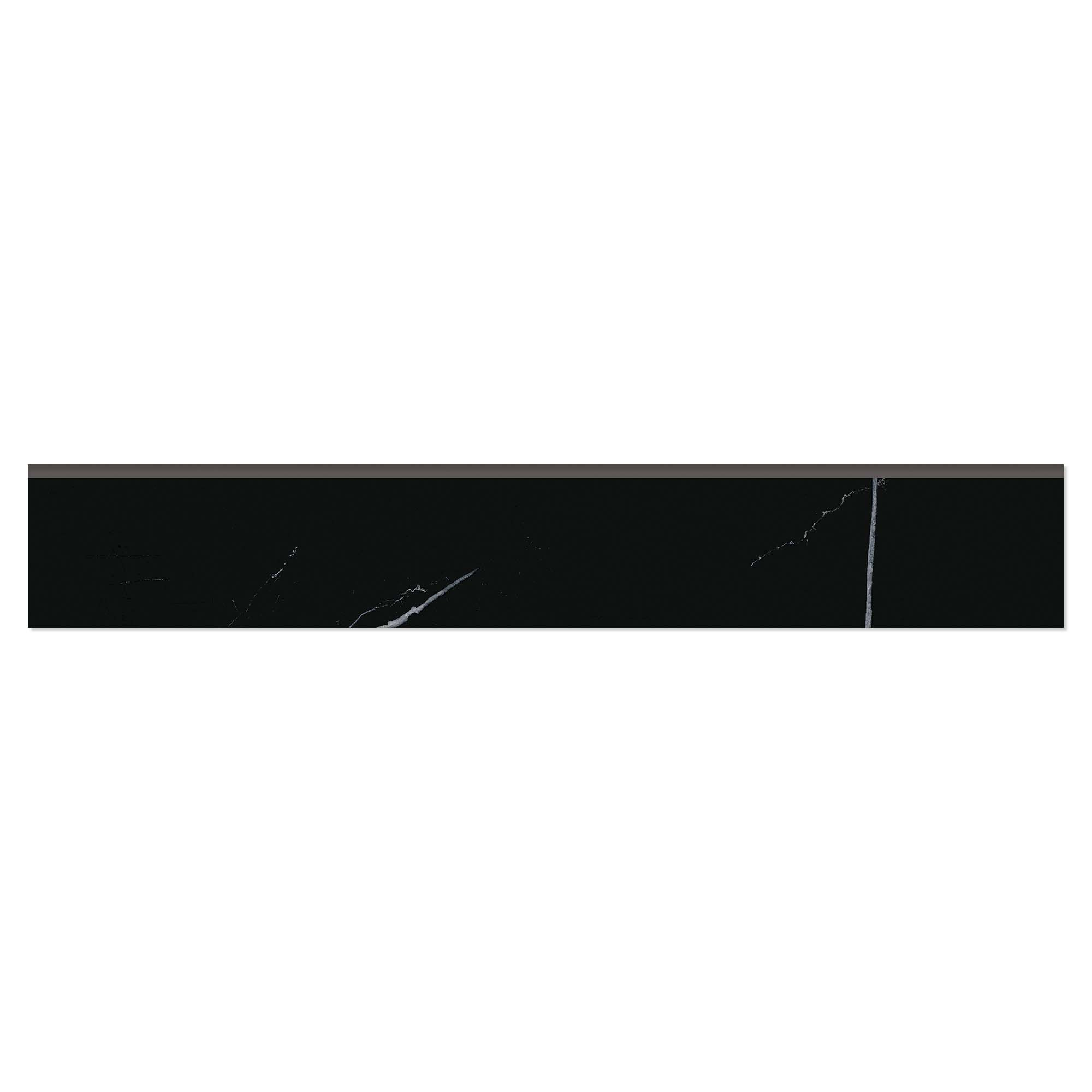 Gulvlister Fliser Nocturne Svart Matt 10x60 cm