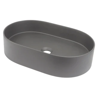 Servant Oval <strong>Silia</strong> Antrasitt Metallic Matt 55x35 cm