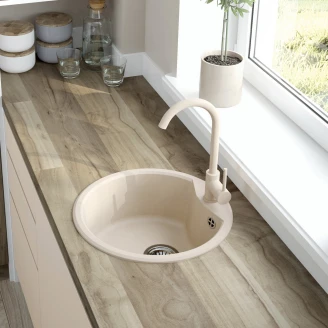 Kjøkkenarmatur med U-Tut Nemezja Beige Matt