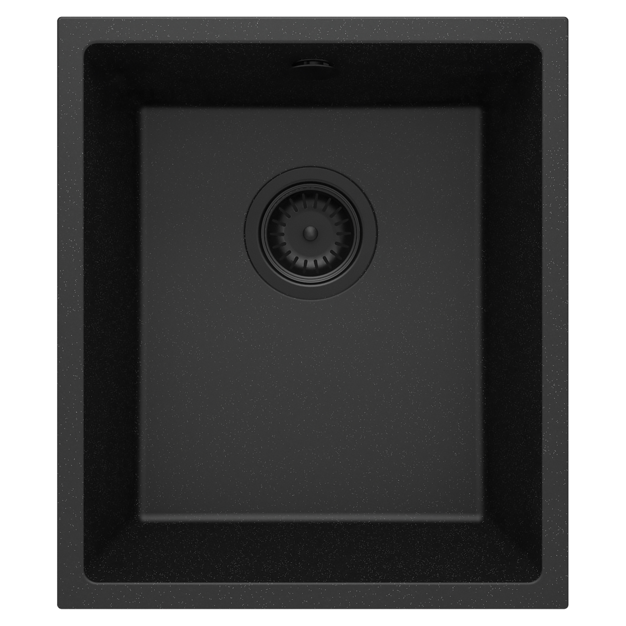 Granitt Kjøkkenvask Corda Metallic Grafitt Matt 38x46 cm med Vannlås