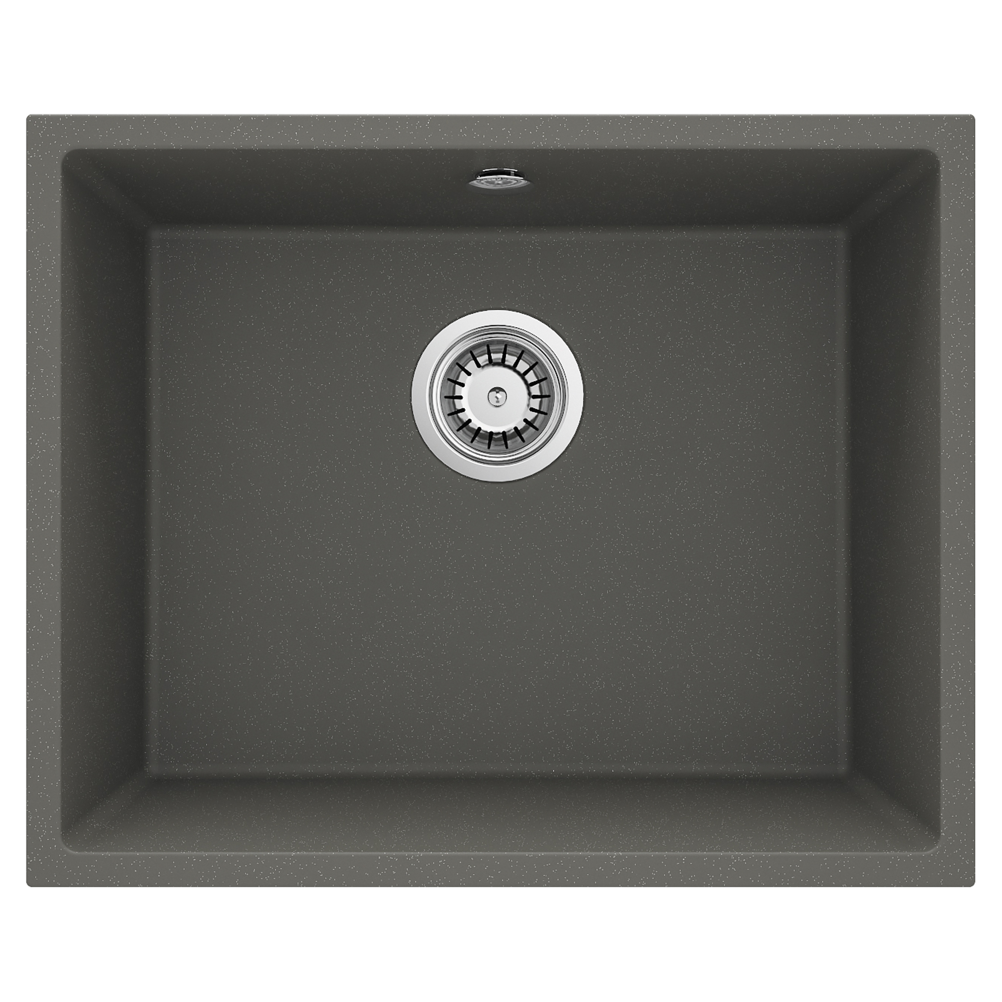 Granitt Kjøkkenvask Corda Antrasitt Metallic Matt 54x44 cm med Vannlås