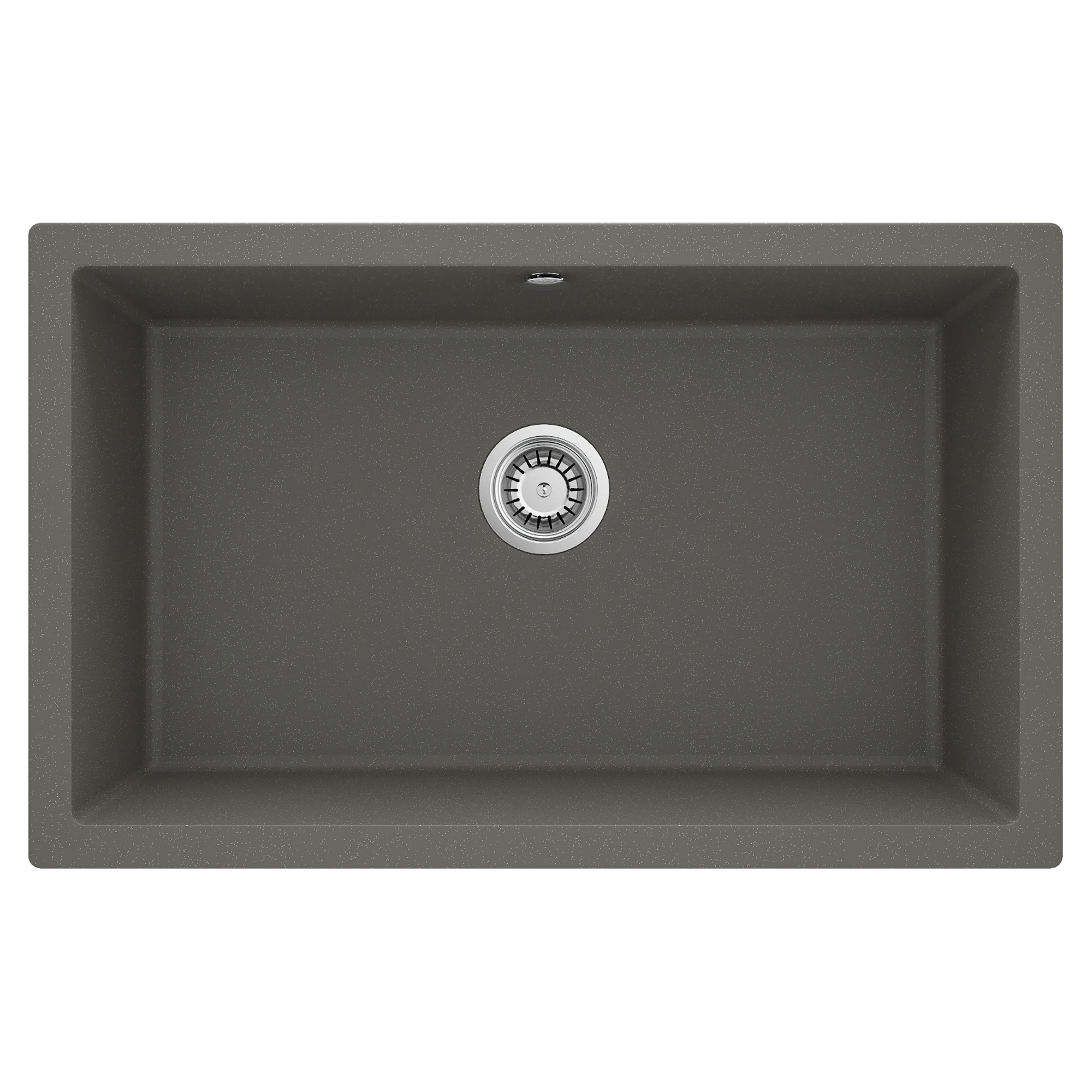 Granitt Kjøkkenvask Corda Antrasitt Metallic Matt 80x50 cm med Vannlås