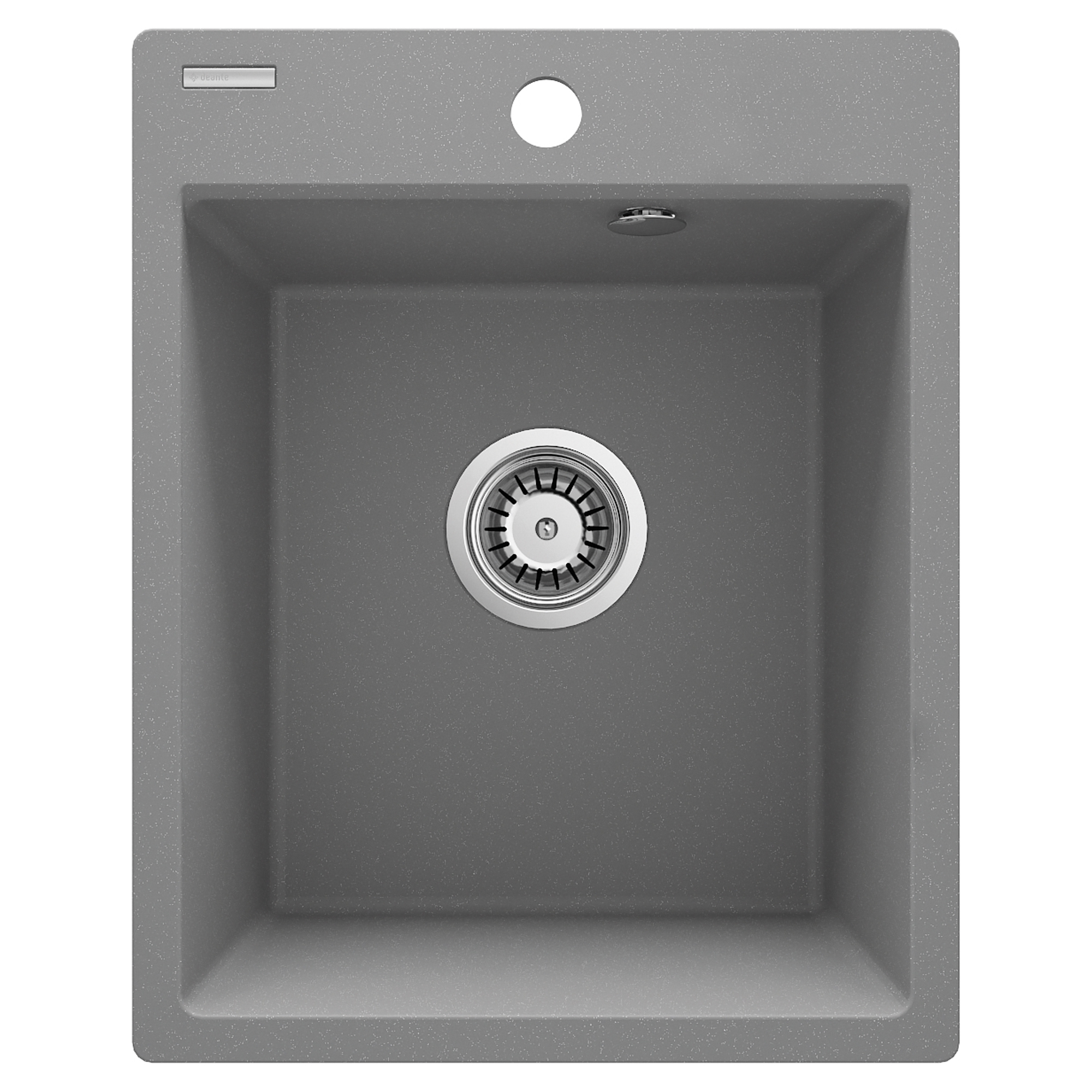 Granitt Kjøkkenvask Corio Grå Metallic Matt 40x50 cm med Vannlås
