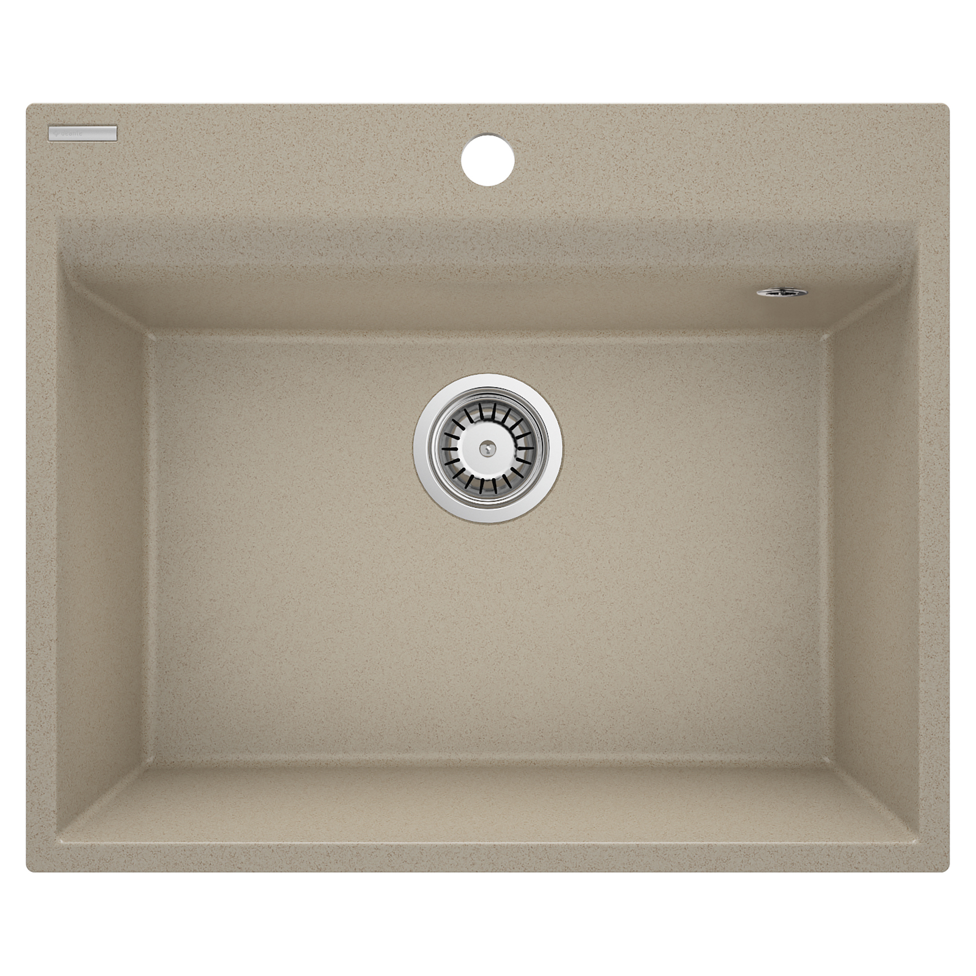 Granitt Kjøkkenvask Corio Sand Matt 60x50 cm med Vannlås