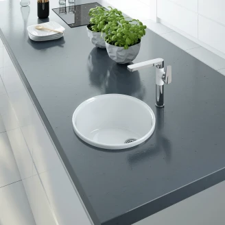 Keramikk Kjøkkenvask <strong>Lusitano</strong>  Hvit Blank 45 cm