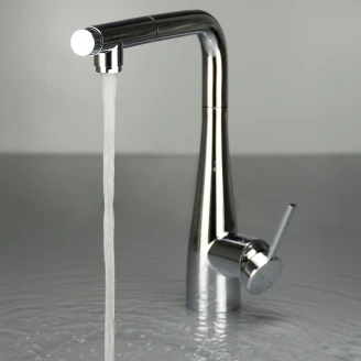 Kjøkkenarmatur med Uttrekkbar Spray Tut <strong>Eridan</strong>  Krom Blank