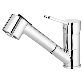 Kjøkkenarmatur med Uttrekkbar Spray Tut <strong>Narcyz</strong>  Krom Blank