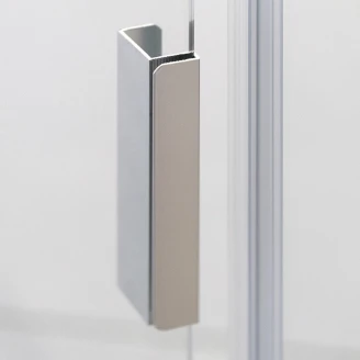 Dusjhjørne med Sammenleggbar Dør Kerria Plus 70 + 70 cm Krom Blank