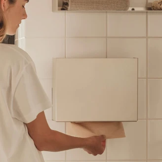 Papirhåndkle-dispenser <strong>Sommardopp</strong>  30 cm Krom