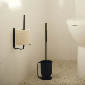 Toalettpapirholder for Reservrullar <strong>Rimini</strong>  23 cm Svart
