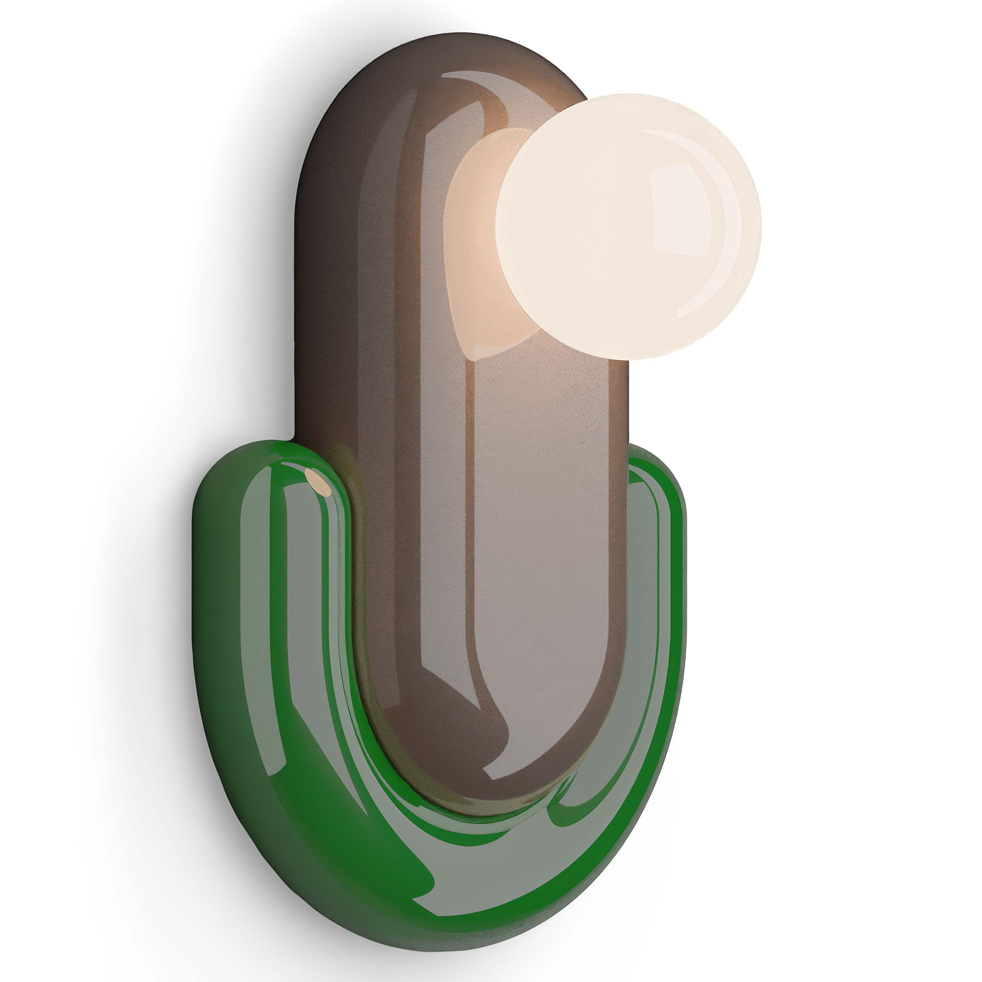 Ferroluce Vegglampe Eclair Brun, Grønn