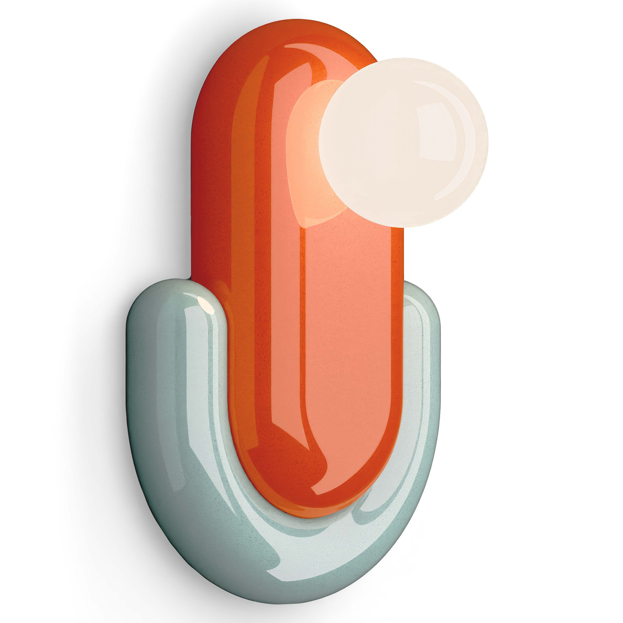 Ferroluce Vegglampe Eclair Oransje, Turkis