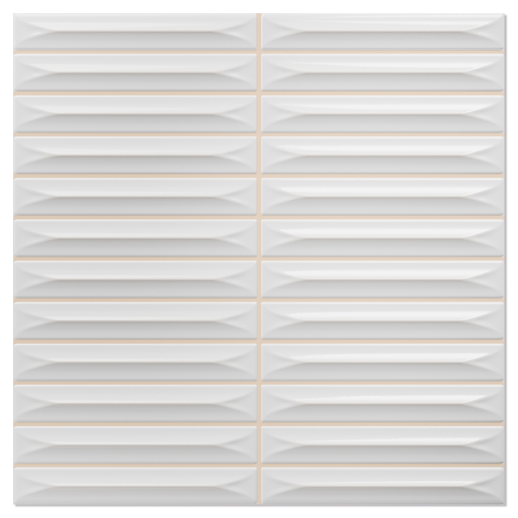 Veggflis Cue Hvit Blank 20x20 (1.5x10) cm