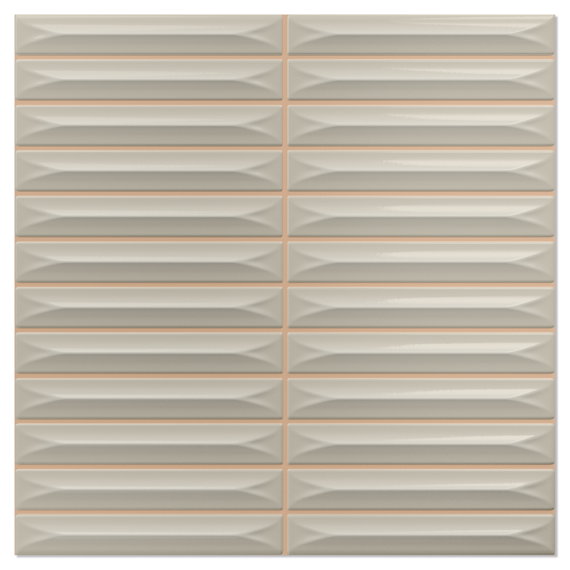 Veggflis Cue Gråbeige Blank 20x20 (1.5x10) cm