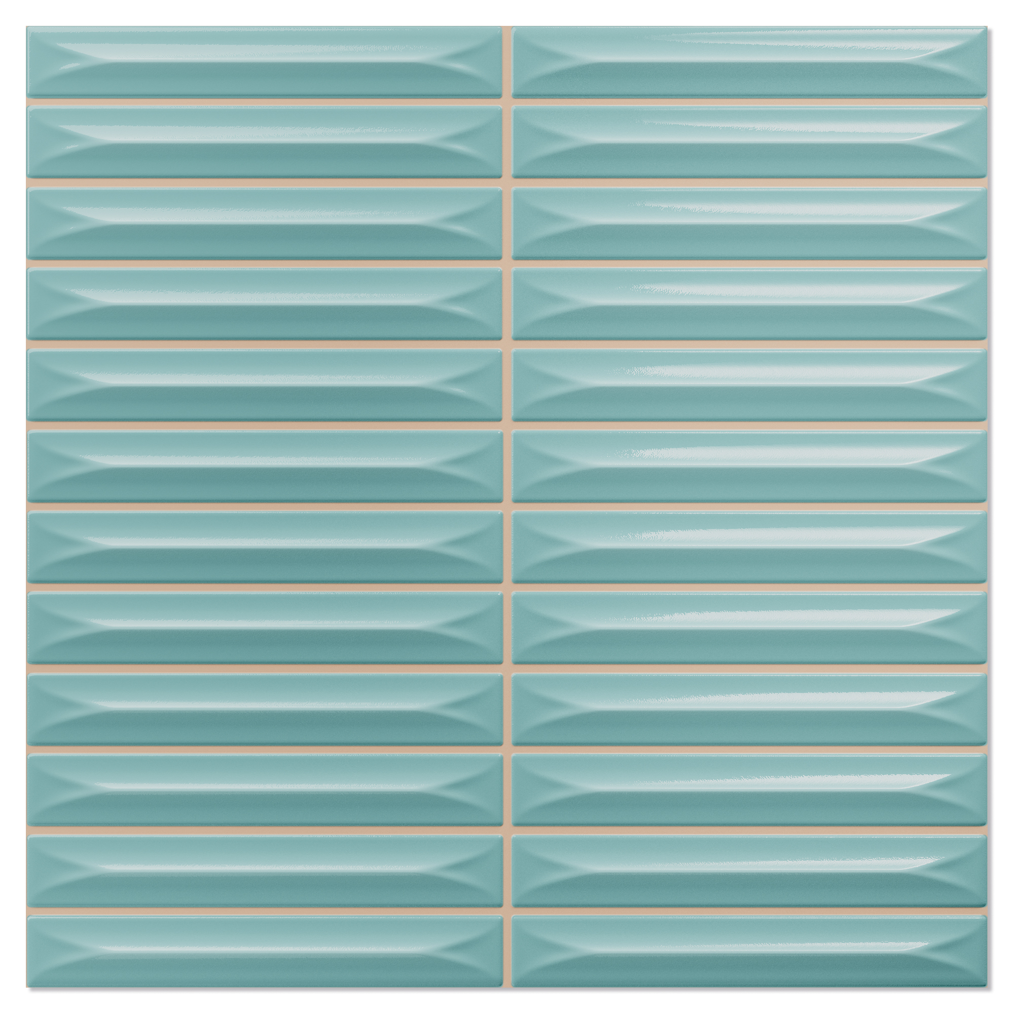 Veggflis Cue Blå Blank 20x20 (1.5x10) cm