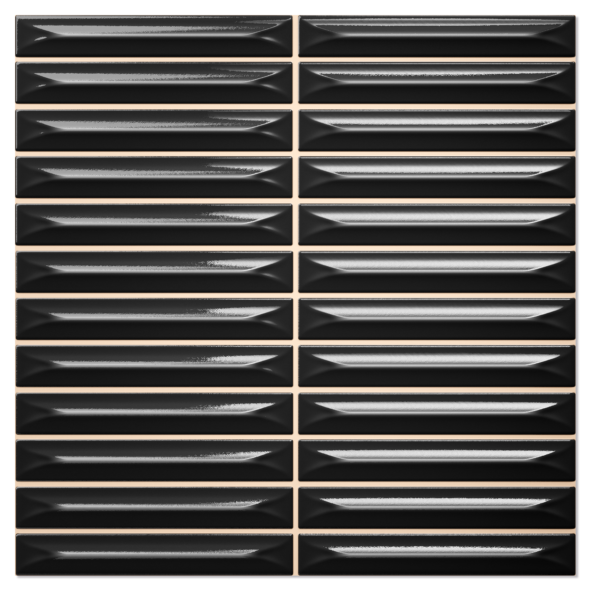 Veggflis Cue Svart Blank 20x20 (1.5x10) cm