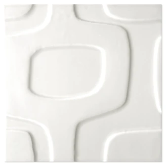 Veggflis <strong>Bubbly</strong>  Vit Blank-Relieff 20x20 cm