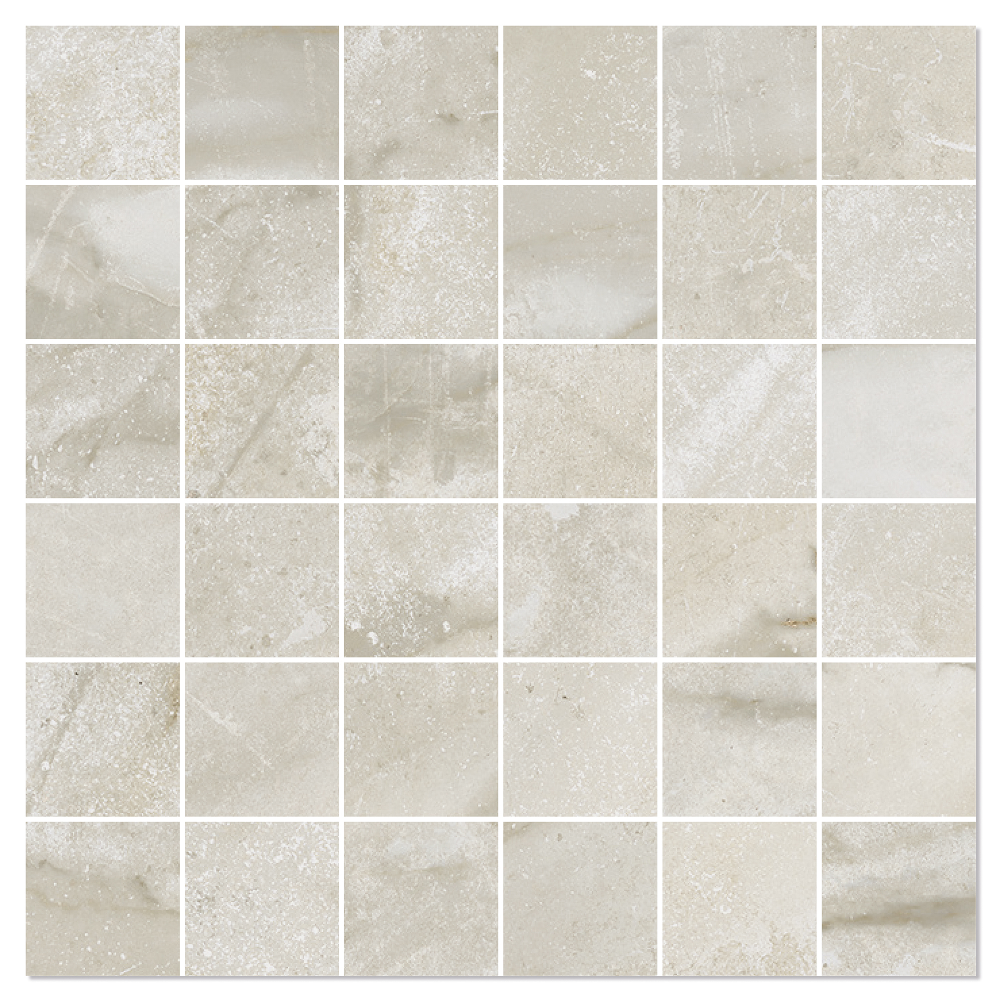 Marmor Mosaikkflis Canterbury Naturgrå Matt 30x30 (5x5) cm