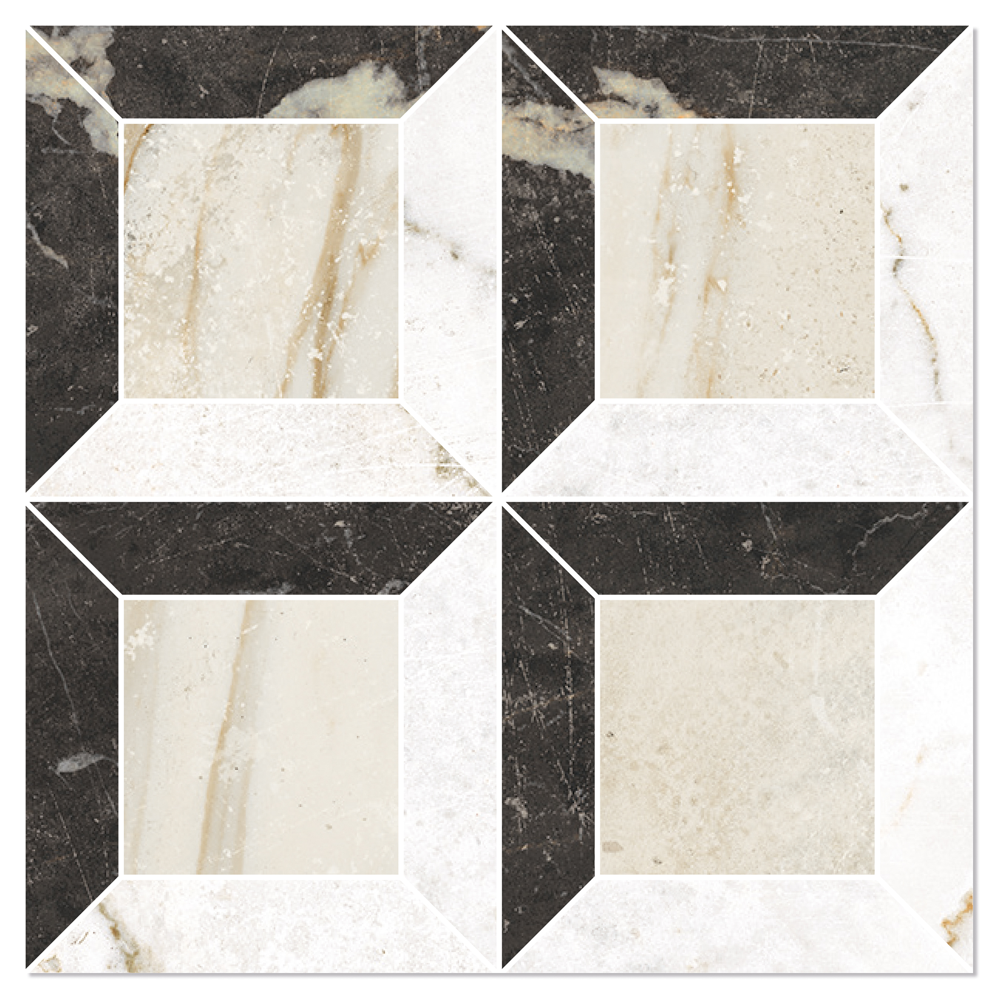 Marmor Mosaikk Gulvflis Canterbury Blanda Kremhvit Matt 30x30 cm