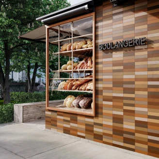 Gulvflis <strong>Sekel</strong>  Mörkbeige Matt 6x25 cm