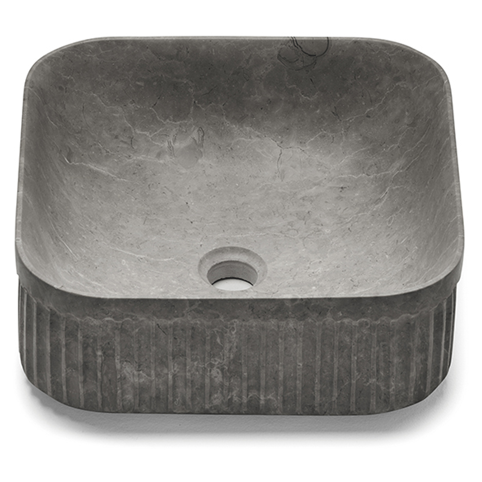 Bathco Servant Stone Striae Kvadratisk Grå 39x39 cm