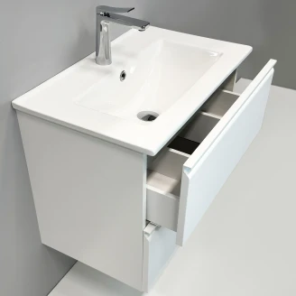 Servantskap <strong>Calme</strong>  Hvit Matt 60 cm med Handfat Hvit Blank