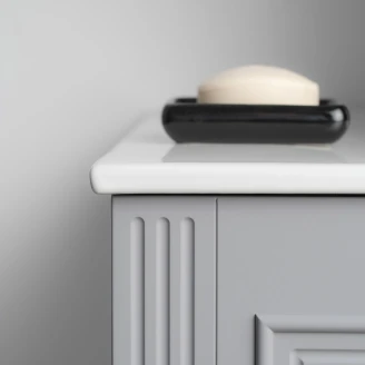 Servantskap Wellington Mørkgrå Matt 60 cm med Handfat Hvit Blank