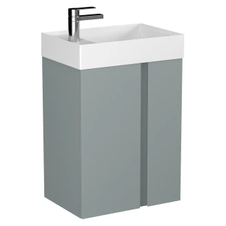 Underskab <strong>Brio</strong>  Grøn Mat 49 cm med Vask Hvid Blank