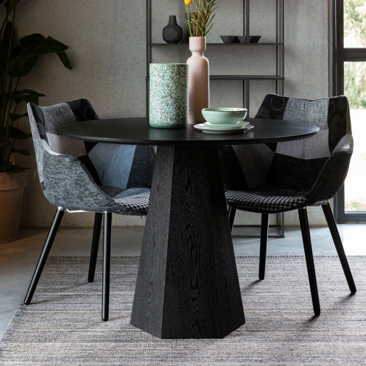 Zuiver Spisebord Pilar Svart Ø100 cm