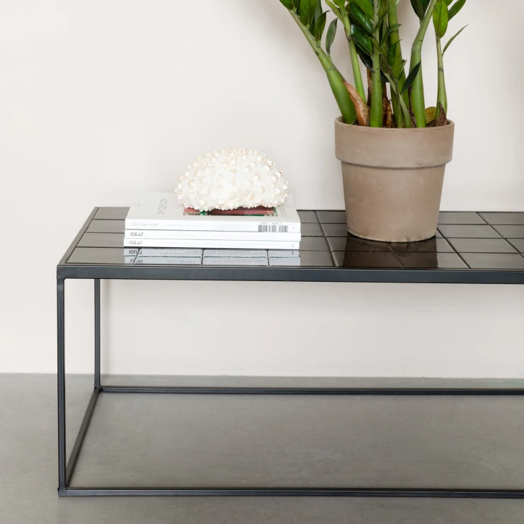 Zuiver Sofabord Glazed Svart 42.5x93 cm