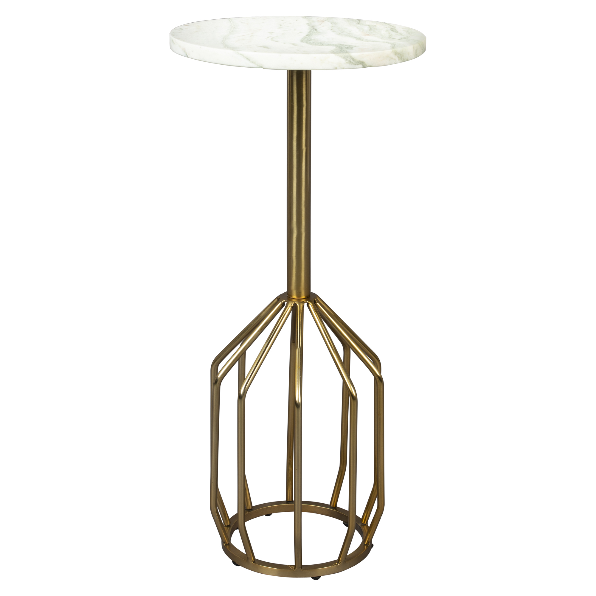 Dutchbone Sidebord M Salerno Ny Gull, Hvit Ø25 cm