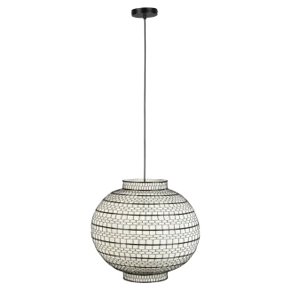 Dutchbone Hengende Lampe Ø50 cm <strong>Ming</strong>  Hvit, Svart