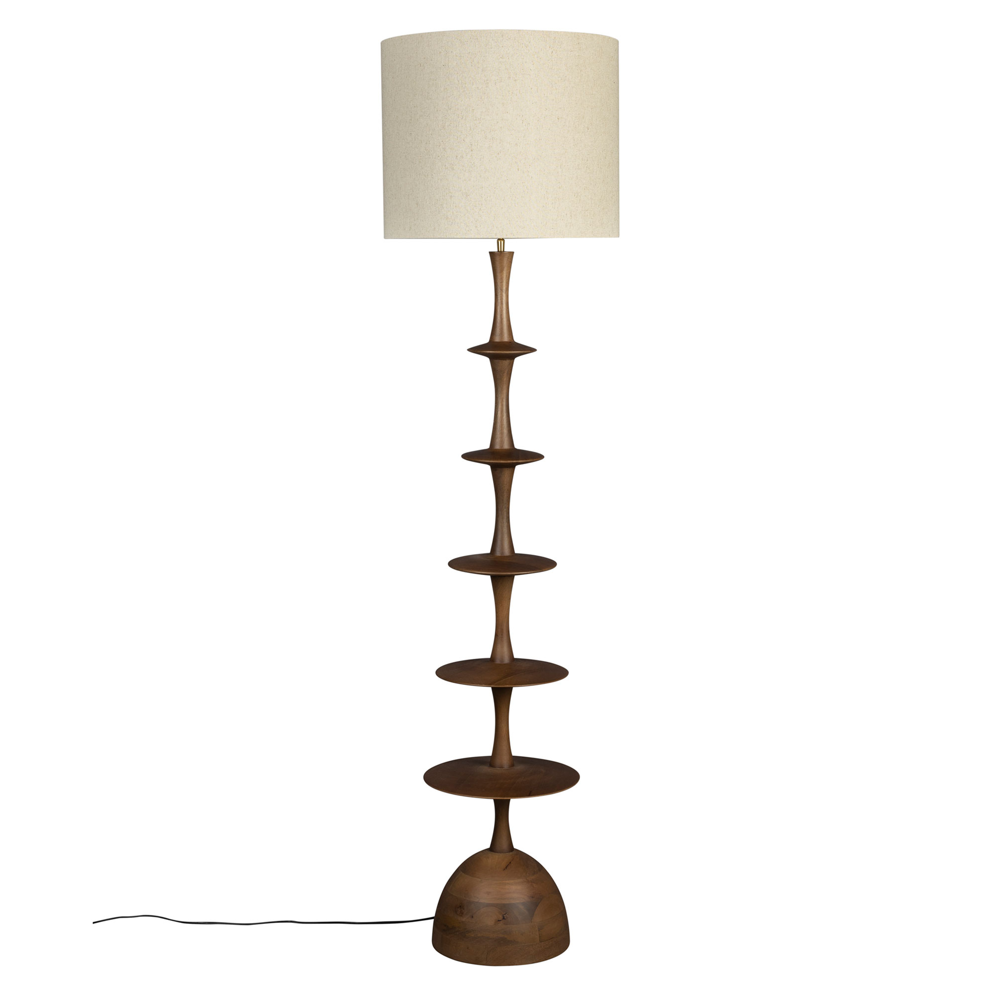 Dutchbone Gulvlampe Cath Valnøtt