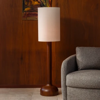 Dutchbone Gulvlampe <strong>Jones</strong>  Valnøtt, Beige