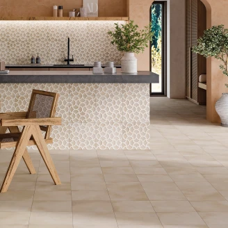 Dekor Veggflis <strong>Oldtown</strong>  Beige Deco Matt Relieff 33x33 cm