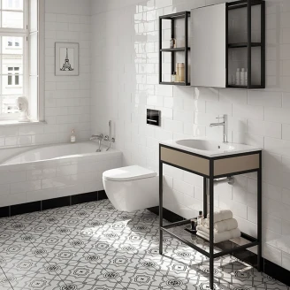 Servantskap <strong>Balans</strong>  60 cm med Glashylla & Beige Panel