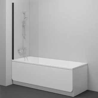 Badekarvegg Celsia Svart Matt 6 mm 80x140 cm