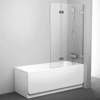 Badekarvegg <strong>Vetro</strong>  Krom Blank 100x150 cm Høyre